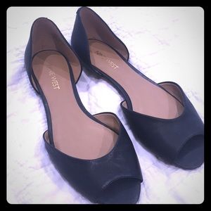 Nine West peep-toe flats